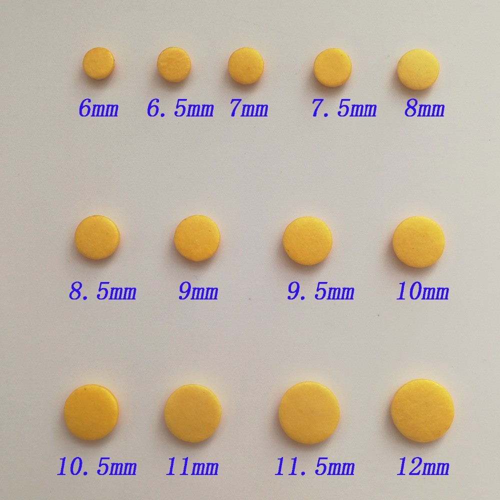 

(45 Pieces/Lot) 6mm To 12mm Double Skin Piccolo Pads Individual Size