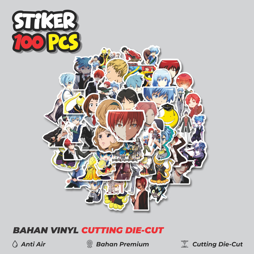 

Terbaru! 50 pcs Sticker Anime Assassination Classroom (Ansatsu Kyōshitsu) Dekorasi Lucu Kreatif untuk Notebook, Skateboard, HP
