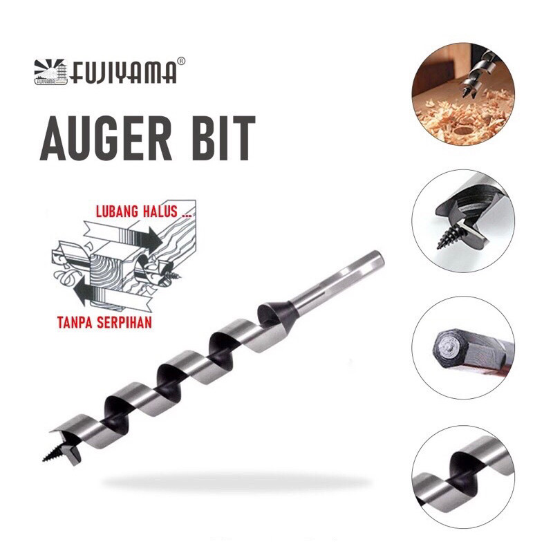 MATA BOR KAYU AUGER BIT VARIASI UKURAN / AUGER DRILL BITS HIGH QUALITY