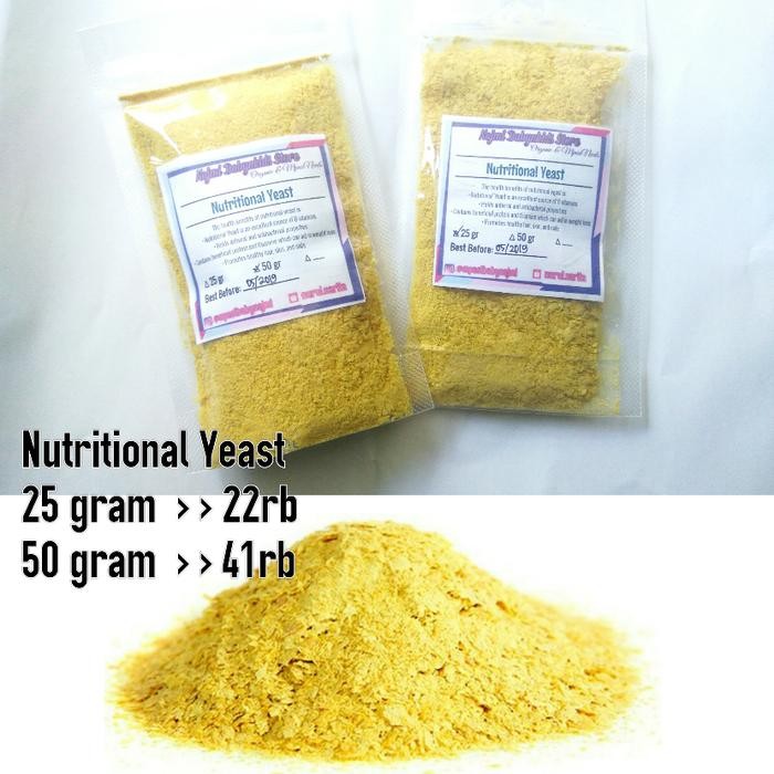 

Kemasan 50gr Bahan Bumbu Kaldu MPASI Nutritional yeast