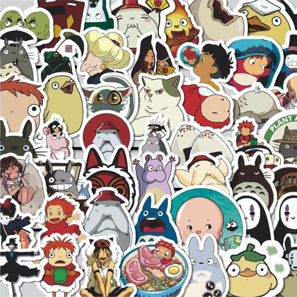 

Stiker Cutting Pack Stiker Miyazaki Hayao Ghibli Isi 100Pcs Series Aesthetic Lucu Keren Untuk Koper Bahan Vynil