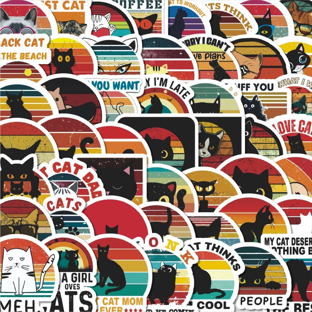 

Stiker Cutting Pack Stiker Cat/Kucing Kawaii V4 Isi 100Pcs Series Aesthetic Lucu Keren Untuk Koper Bahan Vynil