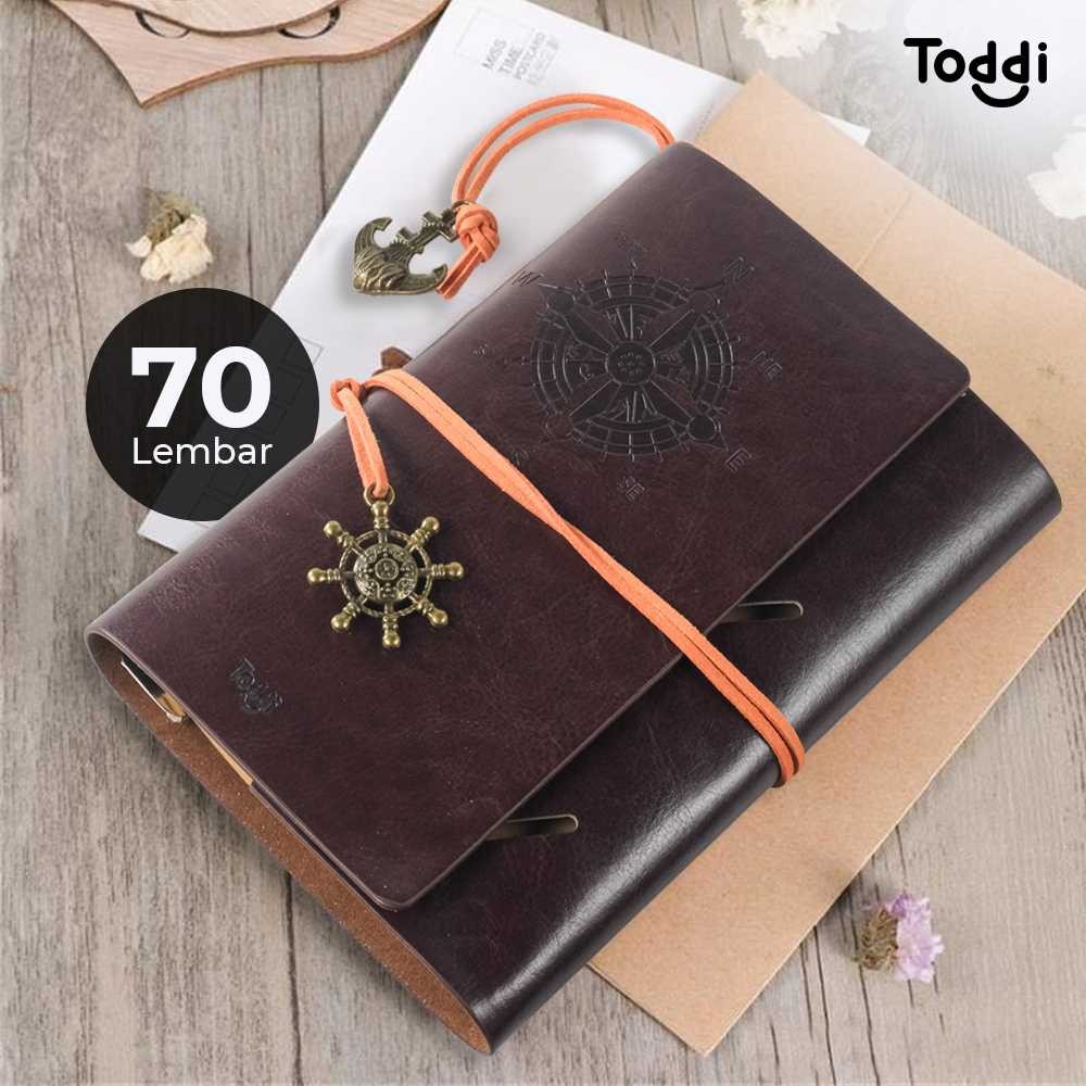 

ATK Alat Tulis Kantor Toddi Buku Jurnal Leather Notebook Diary A6 72GSM 140 Halaman Blank