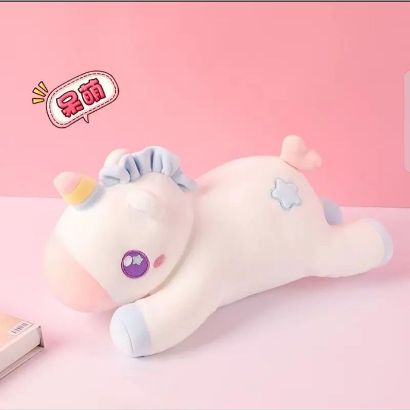 

boneka IMPORT unicorn laying besar plush toys bahan lembut