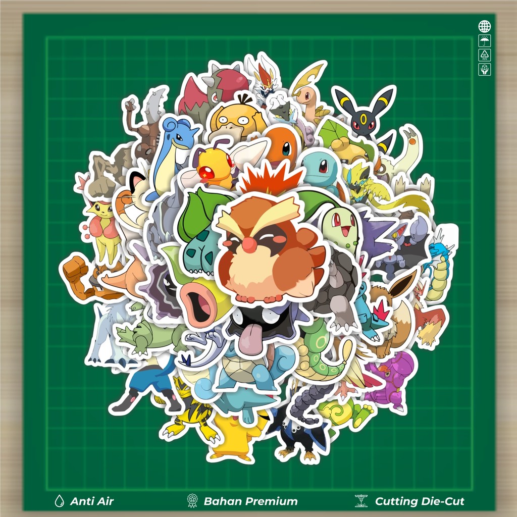 

HOT 50 PCS STIKER Stiker Kartun Pokémon Stiker Fashion Cars Decal Dingin Kartu Album Custom Vinyl Anti Air- Sticker Aesthetic Buku Journal Koper Casing HP Tablet Laptop Helm Motor Botol Minum