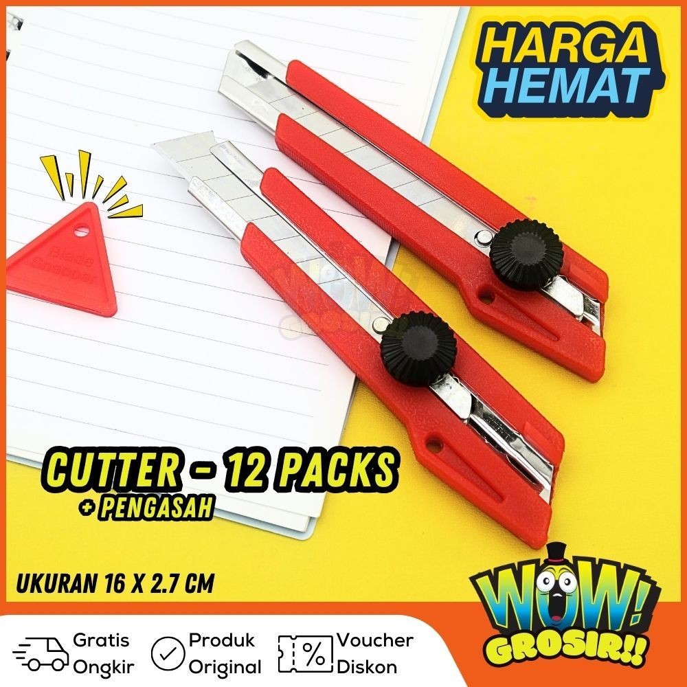 

WOWGROSIR 1 Box isi 12 Cutter / Pemotong JAZZCO L-500