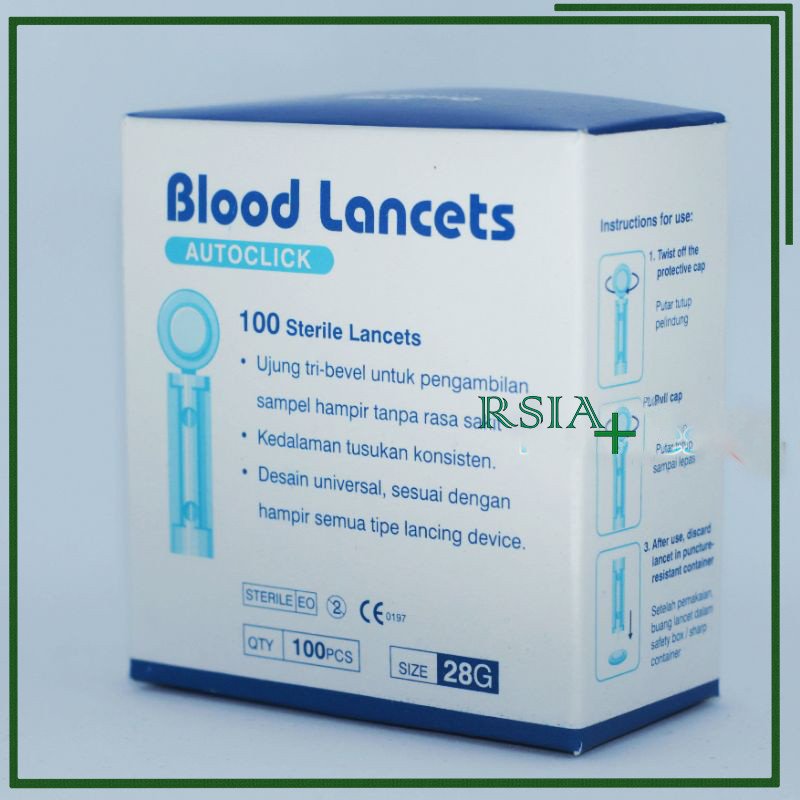 Blood Lancet One Med 28 G Alat Lancet Bekam Jarum Cek Gula Darah Jarum Bekam RSIA