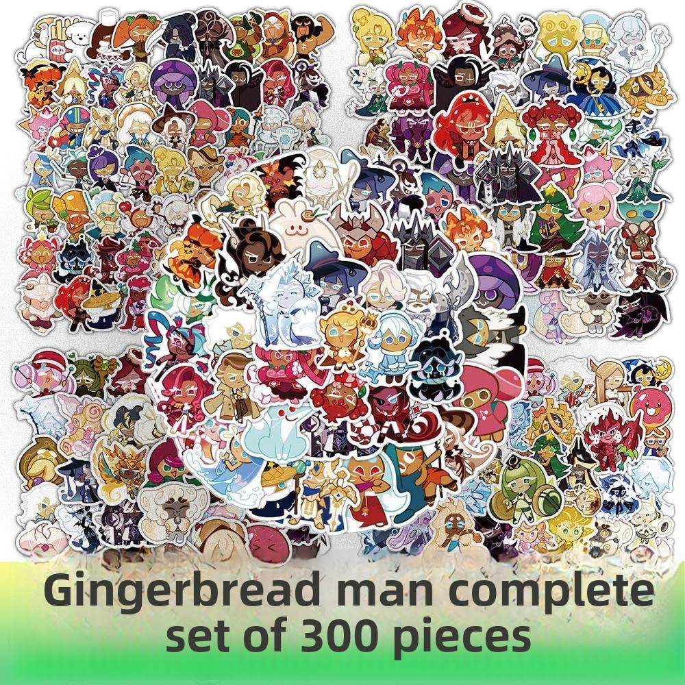 

300 Stickers Collection of Cookie Run Kingdom Stickers Cute DIY Diary Laptop Skateboard Graffiti Decals decoration materials