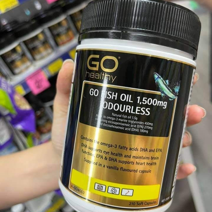Go Healthy Odourless Fish Oil Omega 3 Ori NZ 1500mg / 2000 mg