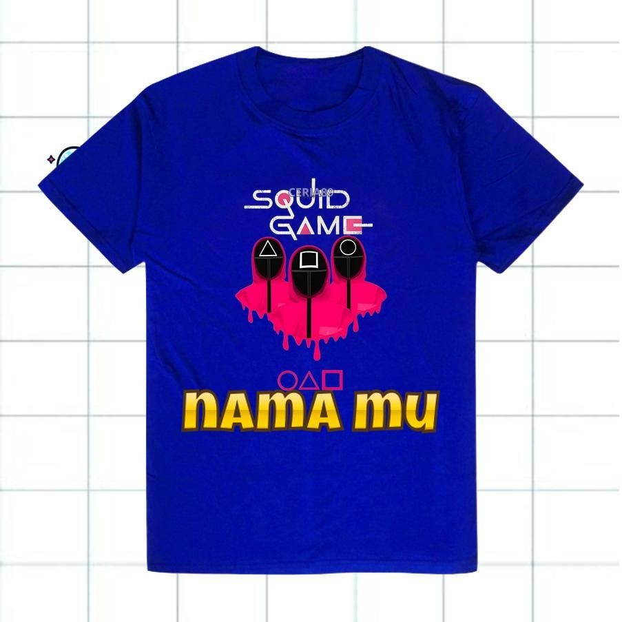 Baju Kaos Anak Laki Laki Perempuan Motif Squid Game Kaos Oblong Anak Squid Game Lengan Pendek Baju K