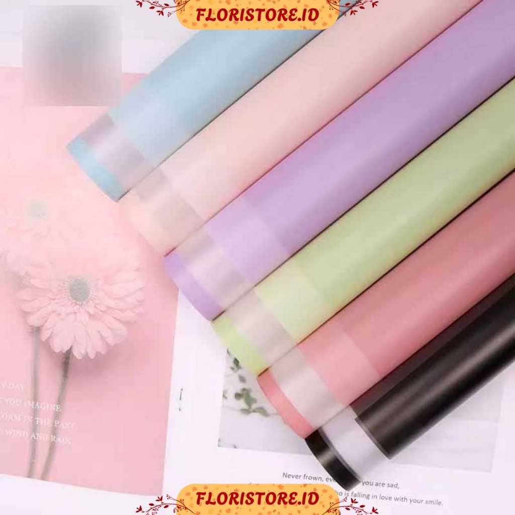 

DOUBLE FRAME DOFF PAPER / CELLOPHANE / FLORIST PAPER / KERTAS BUKET BUNGA / WRAPPING WRAPPER