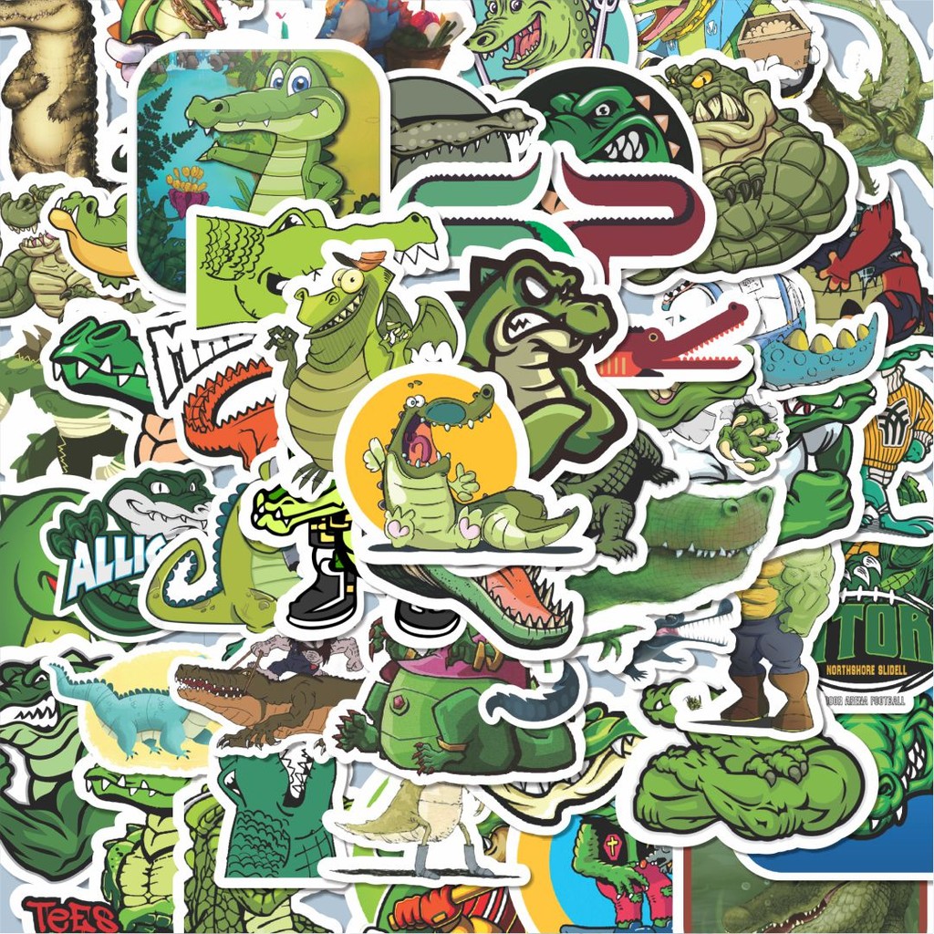 

100PCS Lucu Stiker Cute Crocodile Kawaii Alligator Series 2 [Seri Buaya] Stiker Aesthetic Stiker Anti Air Stikers Berperekat Waterproof sticker decal buat Motor Helm Buku Journal Koper Casing HP Laptop Botol Minum Hadiah anak