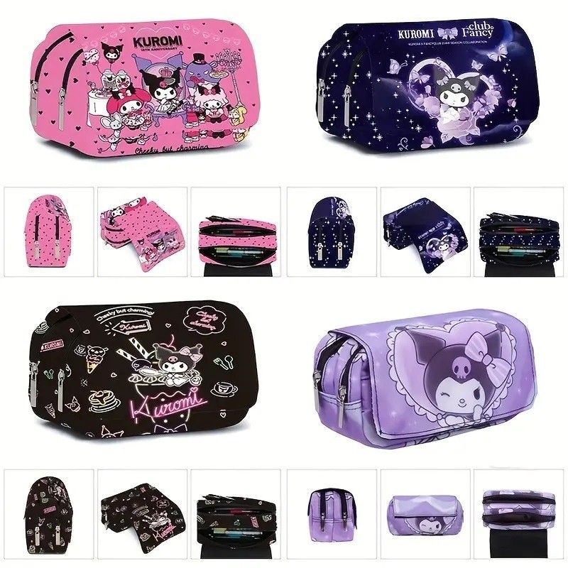 

Sanrio Hello Kitty Kuromi Cinnamoroll Cartoon Animation Elementary School Pencil Bag Stationery Children's Gift