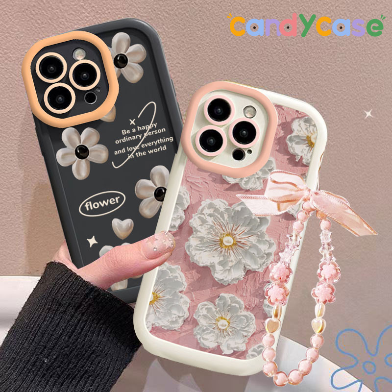 Black Metal Petals Soft Phone Case OPPO A5 Pro  A3X A60 A18 A16 A17 A38 A78 A58 A12 A15 A3s A5s A31 