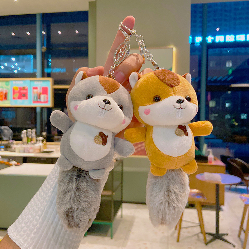 Gantungan Kunci Tas Boneka Hewan Tupai Lucu Ganci Squirrel Animal Keychain