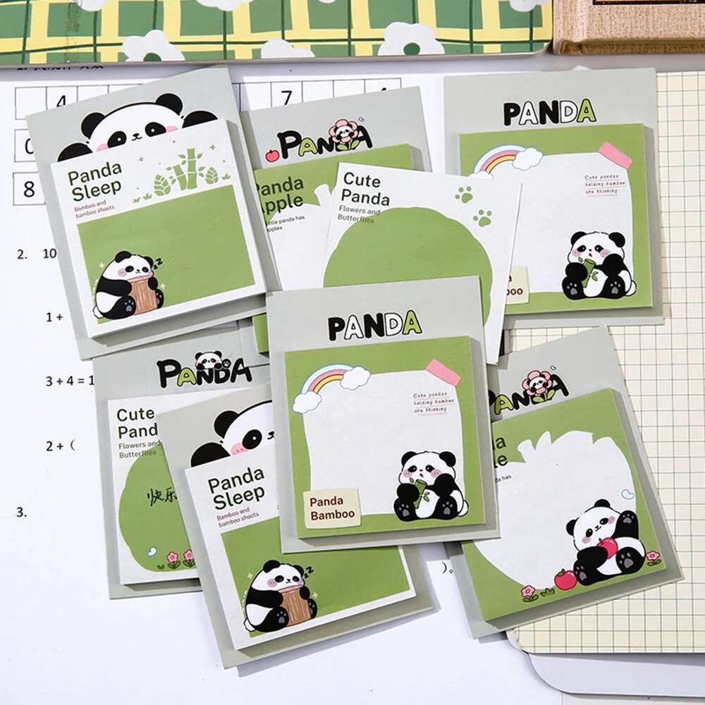 

1 Piece Lytwtw's Sticker Cute Panda Bookmark Sticky Notes Memo Pads Office School Supplies Stationery