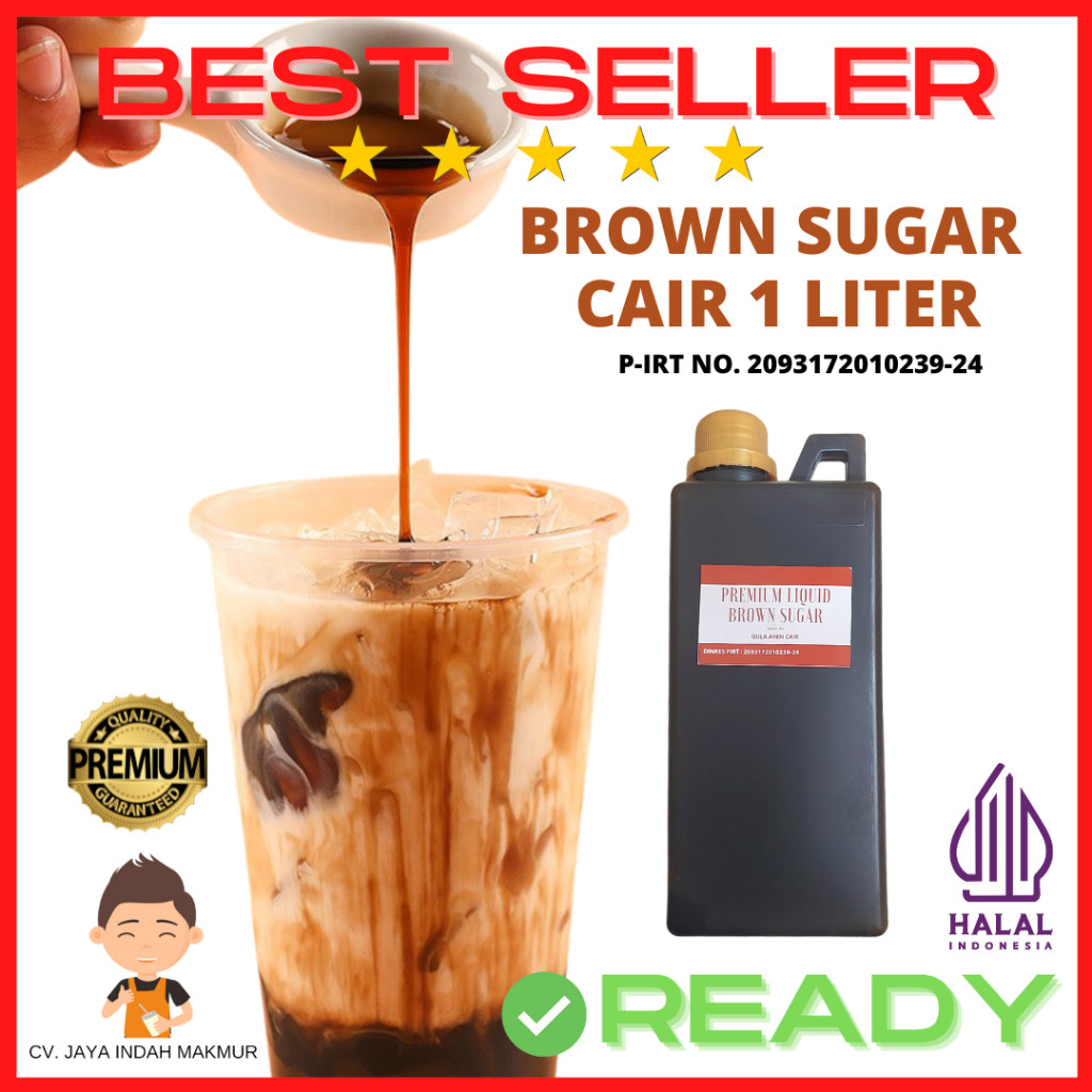 

KIT 100% Premium Organic Brown Sugar | Gula Aren | Gula Merah Cair 1 Liter PIRT HALAL
