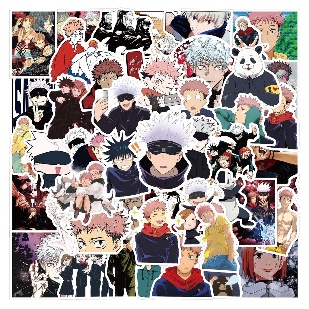 

100Pcs Cartoon Jujutsu Kaisen Stickers DIY Decoration Waterproof Skateboard Notebook Luggage Laptop Phone Fridge Decals