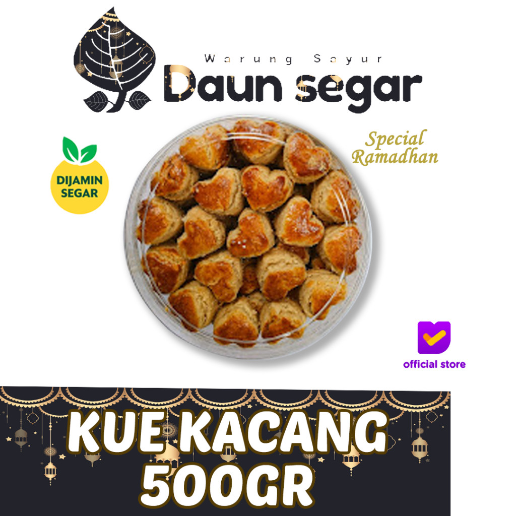 

Kue Kacang Love / Bulan Sabit 500gr ( FULL EXTRA ) Kue Lebaran 2025 Exp 2026