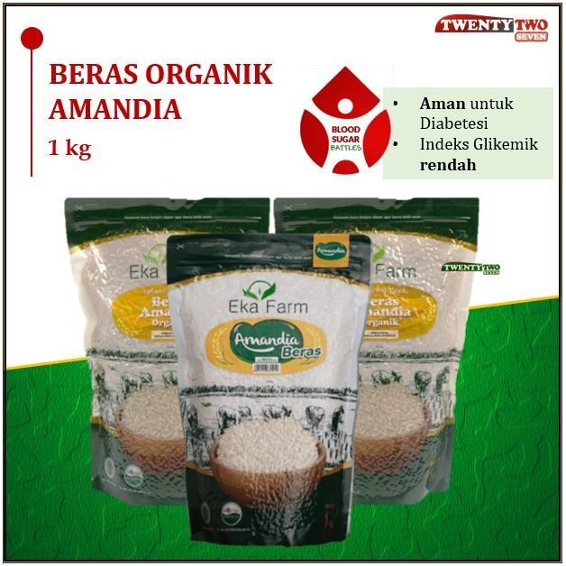 

EKA Farm - Beras Amandia Organik (Rendah Gula / Beras Diabetes) 1 Kg