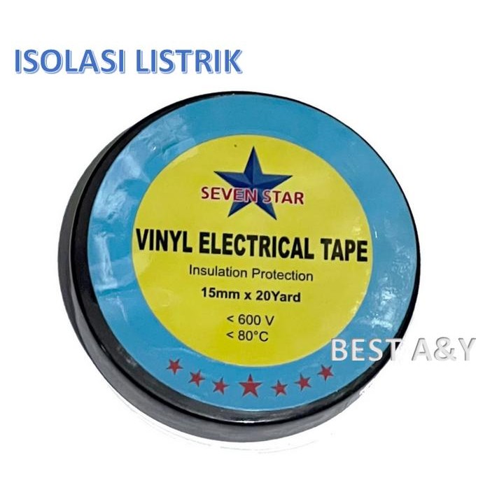 

Solasi Solatip Isolasi Listrik Hitam Lakban Kabel Vinyl Tape Hitam PVC