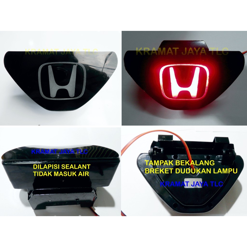 LAMPU REM LED F1 COVER AKRILIK GRAFIR LOGO MOBIL HONDA