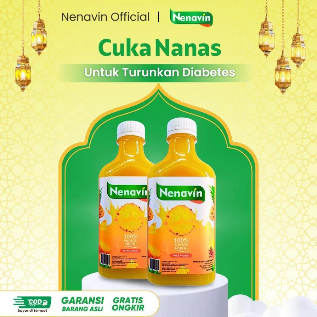 

Cuka Nanas Organik With The Mother by NENAVIN 300 ML - Herbal - Ampuh Atasi Diabetes dan Gula Darah Alami