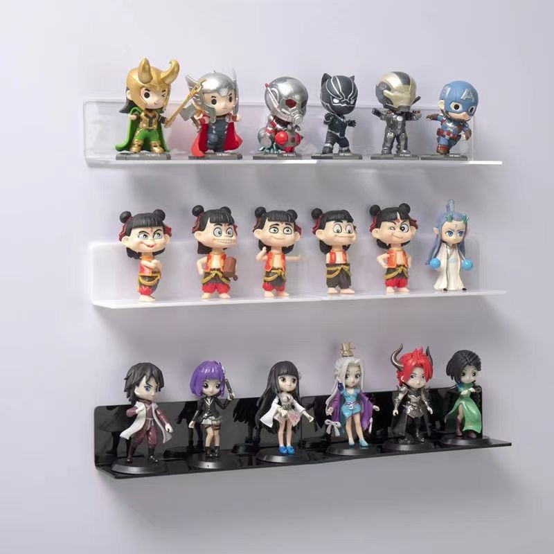 

Adhesive Acrylic Wall Display Bedroom Living Room Wall Blind Boxes Toys, Character Models, Aromatherapy Decorative Shelves