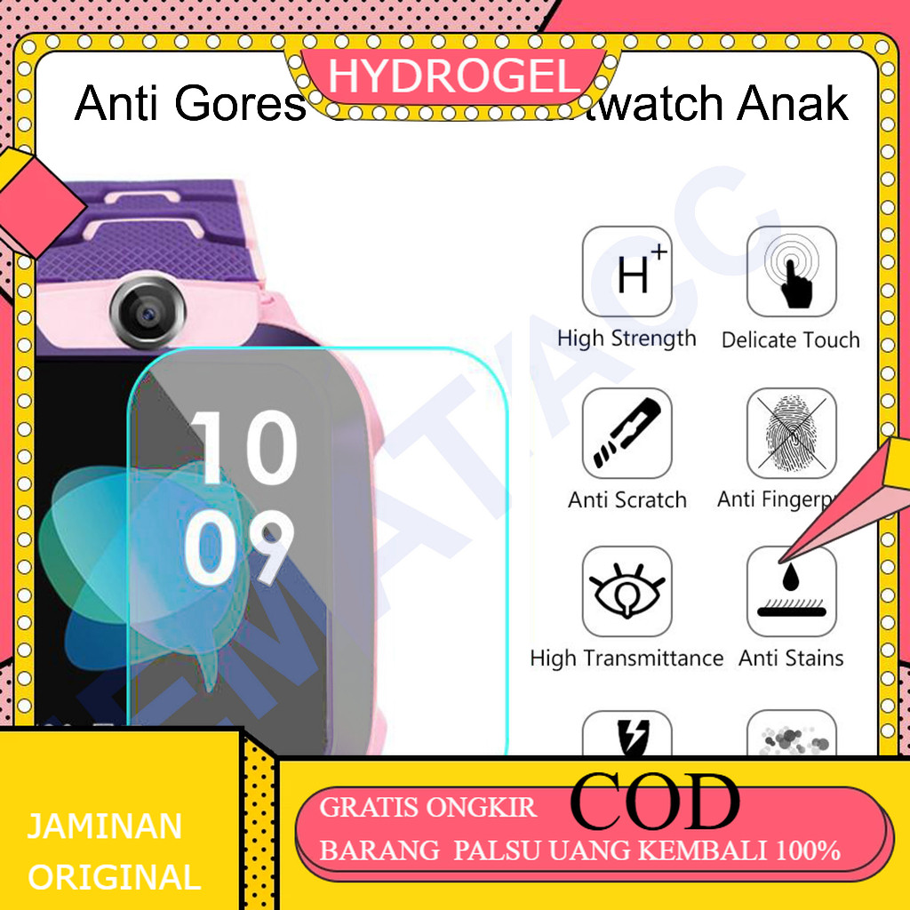Anti Gores Smartwatch Kids Imoo Z6 Z5 Z3 Z2 Q12 W23 W33 Evercoss J1 B5 Screen Protector Hematacc