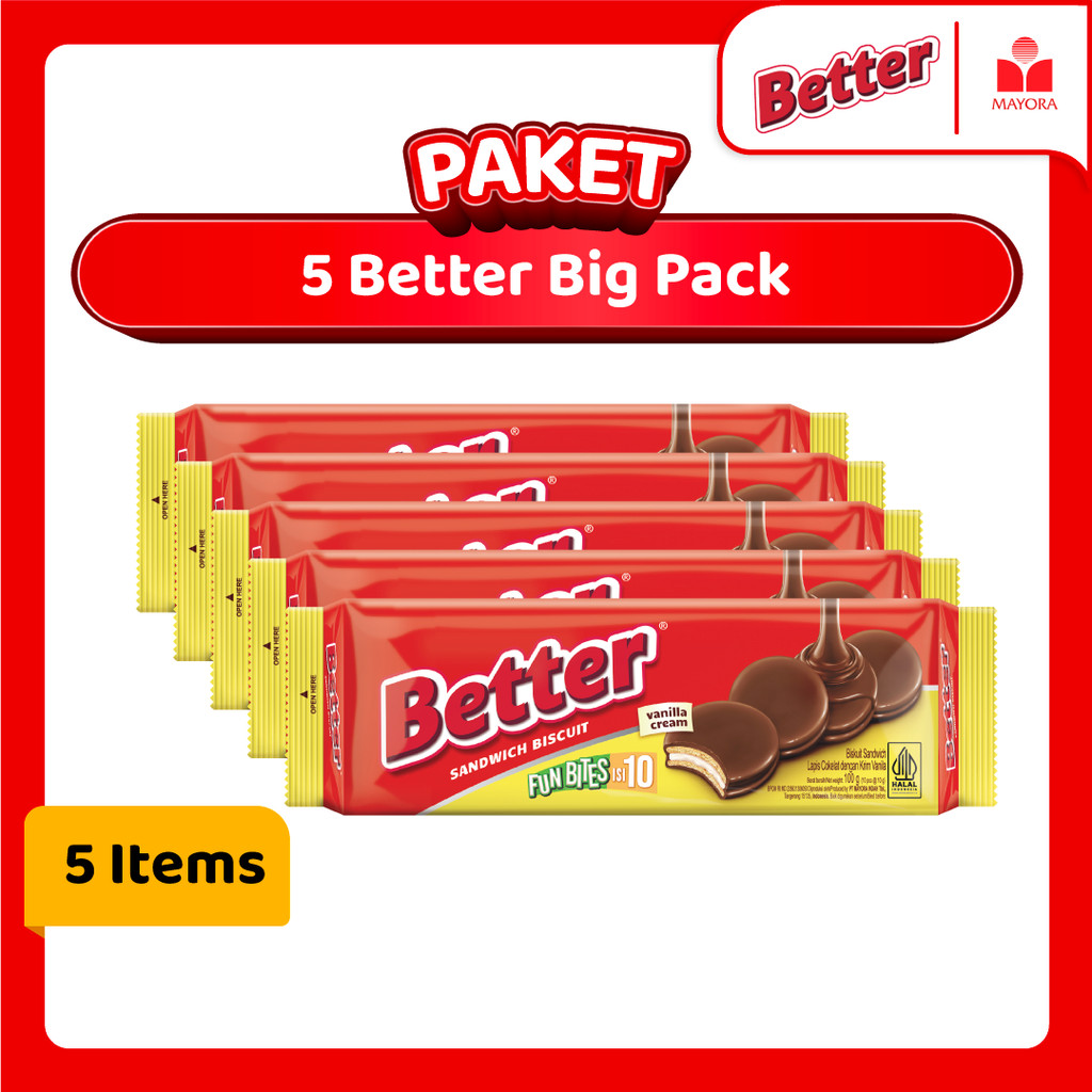

Paket 5 Biskuit Better Big Pack 100 Gram