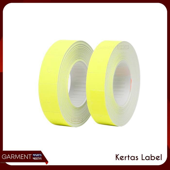 

[Produk Baru Berkualitas Garansi] Isi Label Harga Warna Warni 2 Baris 10 Roll Alat Price Labeller Refill - Kuning Paling Laris