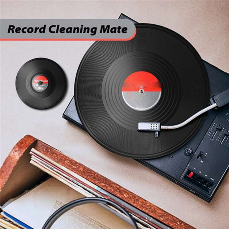 

B63B-2 Piece EP LP Vinyl Record Label Cleaning Protective Sleeve 12 Inch Black Waterproof Cleaning Clip Record Holder