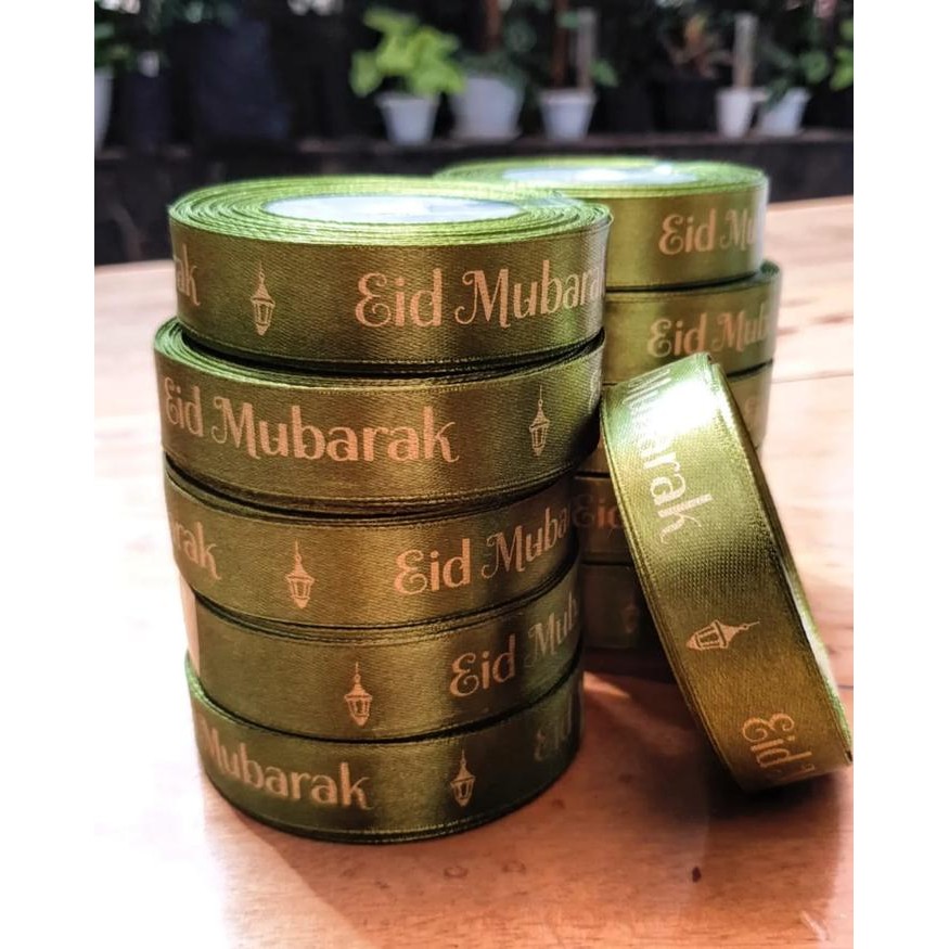 

PITA SATIN 2CM IDUL FITRI / LEBARAN EID MUBARAK WARNA HIJAU