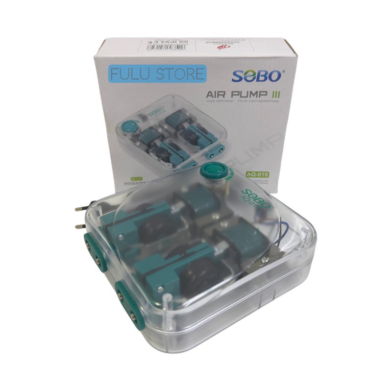 SOBO AQ 019 Air Pump AQ019 Aerator Transparan 4 Lubang Pompa Air Aquarium Kolam Ikan