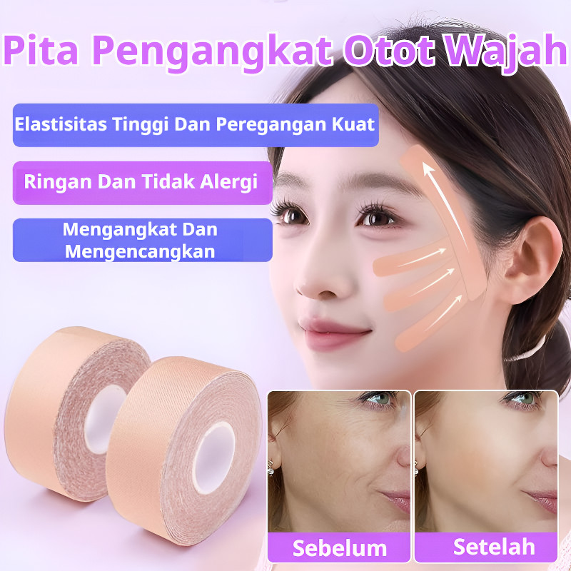 ✨LIFT WAJAH INSTAN✨Plester Otot Wajah/Plester Khusus Angkat Kulit Anti Kerut Dahi Garis Senyum/Plest