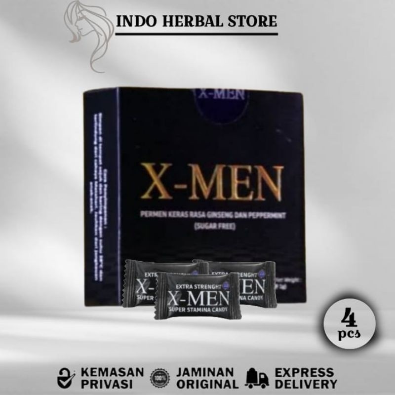 

amelgalery708 X-men Candy | Permen Xmen Premium Stamina Original Pria 1 Kotak Isi 4pcs