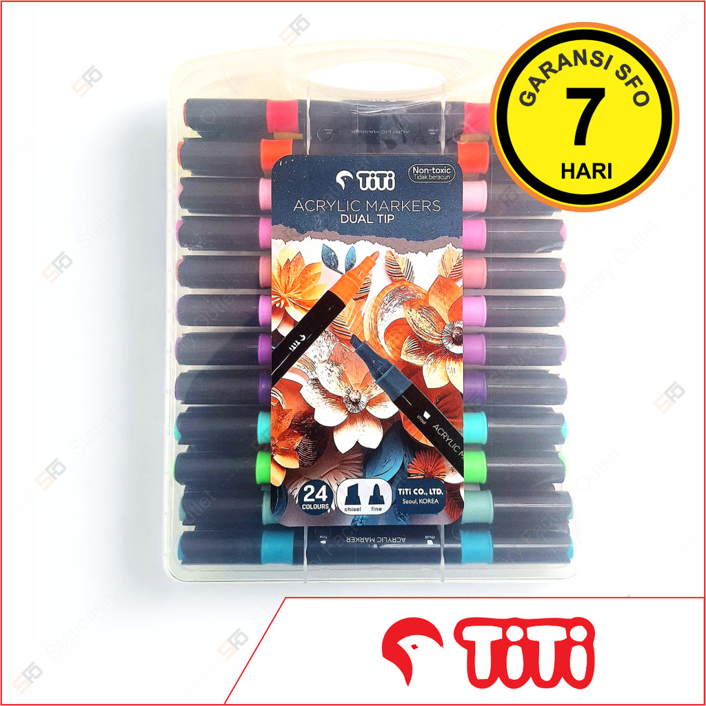 

Spidol Akrilik Titi isi 24 - Acrylic Marker Multifungsi