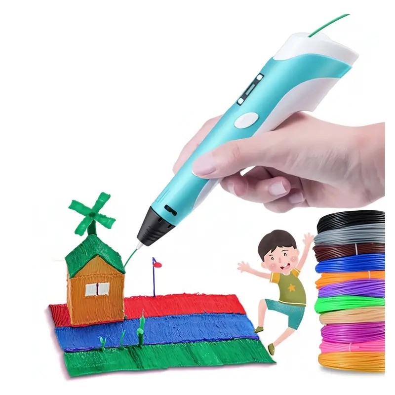 

3D Printing Pen DIY Three-dimensional Painting Children Toys Fun Camouflage With LCD Screen Compatible PLA Filament Toys Gift