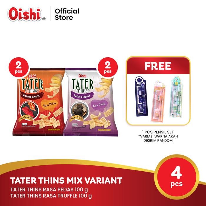 

Tater Thins Mix Variant (4 Pcs) + FREE Pensil Set