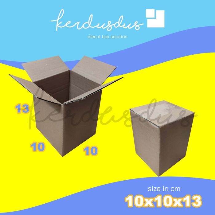 

10x10x13 cm kardus box karton kotak packing packaging POLOS SHEET