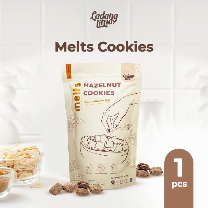 

SALE Melts Hazelnut Cookies 90g - Ladang Lima Gluten Free Snack Cemilan Cokelat Healthy Food (Egg Free) - SingleTERLARIS