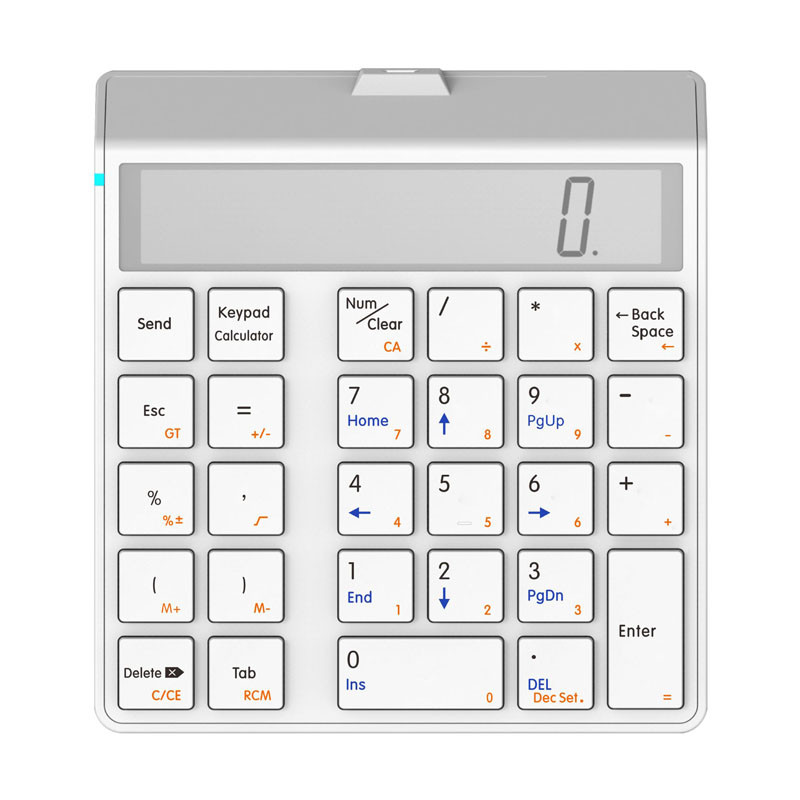 

Bluetooth Numeric Keyboard Calculator 2 in 1 With LCD Screen Wireless Number Keypad Bluetooth Electronic Calculator 12 Digits