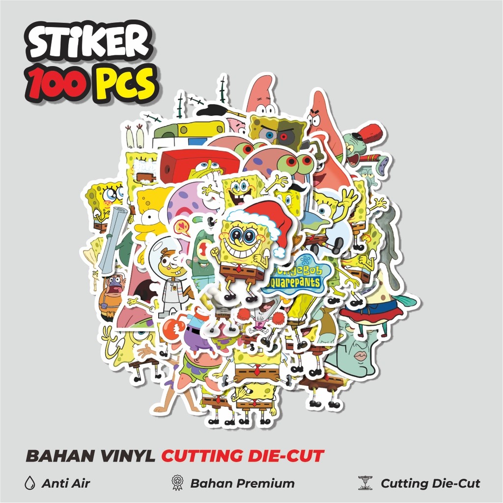 

Terbaru! 50 pcs Stiker Spongebob Squarepants Universe Series Character Mix 3 Dekorasi Lucu Kreatif untuk Notebook, Skateboard, HP