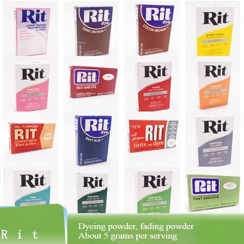 

31.9g/Box RIT Dye Powder/Colored Pigment Change Fabric Color Handmade Diy Cotton Linen Wool and Silk Nylon Clothes Dye powder