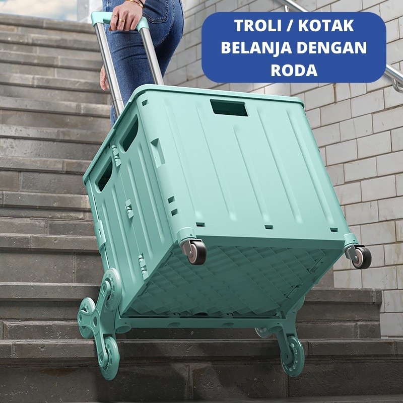Keranjang Koper Troli Lipat Keranjang Belanja Pet Stroller Shopping Trolley