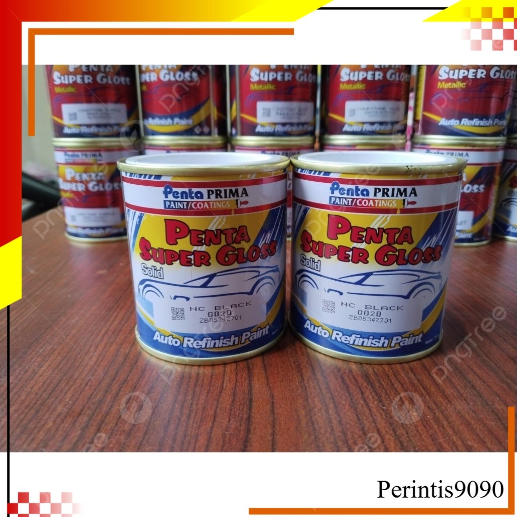 0020 NC CAT DUCO HITAM KILAP PENTA SUPERGLOSS BLACK CAT PENTA HITAM KILAP SOLID ORIGINAL SEPEDA MOTO