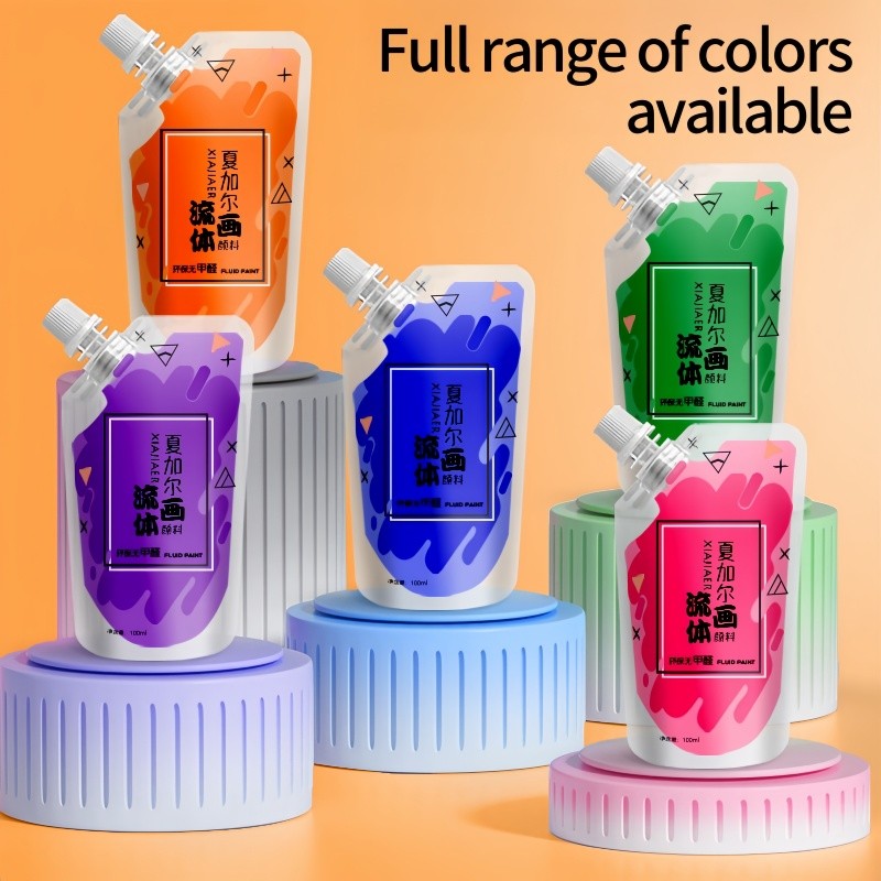 

100ml/ Multi-colour xiajiaer Fluid Paint Acrylic paint Bag Violent Bear DIY decorative painting liquid liquid dye