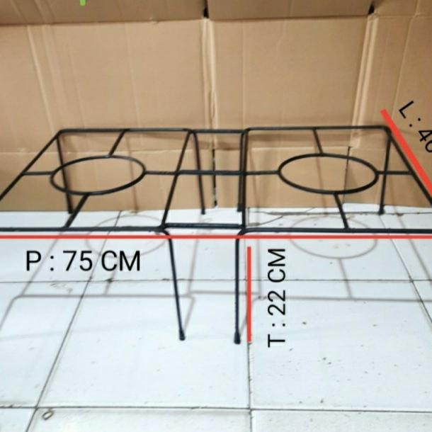 KAKI TATAKAN KOMPOR DOUBLE / TANGKRINGAN PANCI / OVEN KUE DLL.