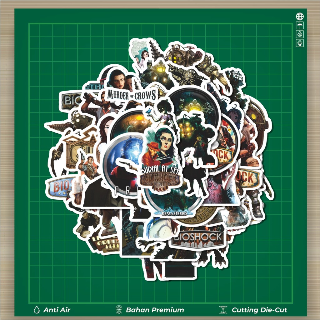 

HOT 50 PCS STIKER Stiker Game Series Steam Bioshock Stiker Fashion Cars Decal Dingin Kartu Album Custom Vinyl Anti Air- Sticker Aesthetic Buku Journal Koper Casing HP Tablet Laptop Helm Motor Botol Minum
