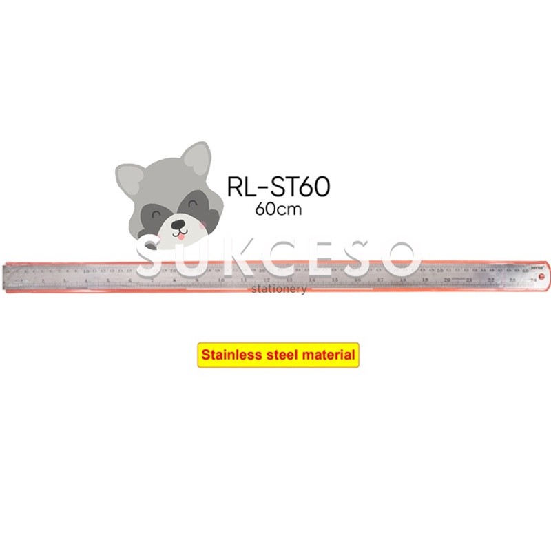 Joyko Penggaris Besi 60 cm / Penggaris Besi Ukuran 60 cm / Mistar Murah Berkualitas